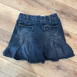 Faded Glory Girls Denim Skirt with Heart Pockets Size 8